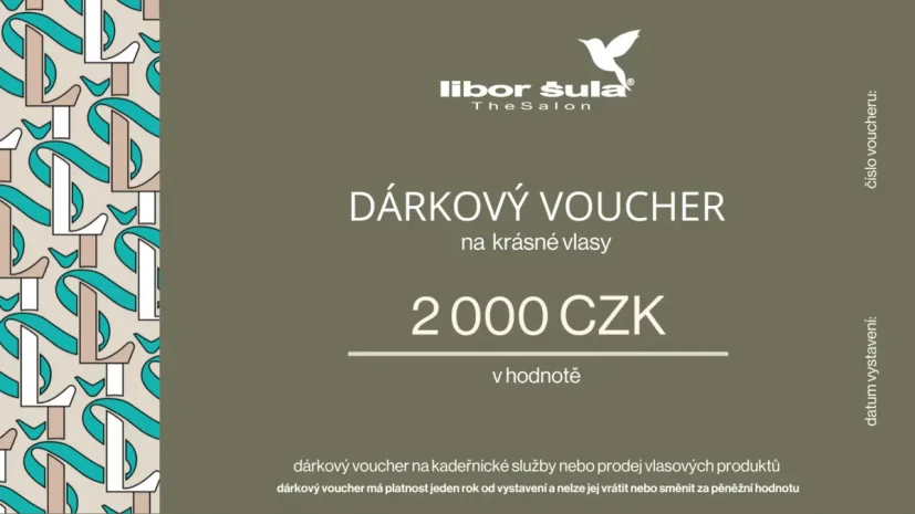 Dárkový poukaz na 2000 Kč na krásné vlasy