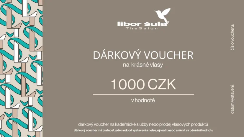 Dárkový poukaz na 1000 Kč na krásné vlasy